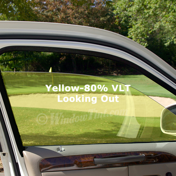 Yellow 80 VLT Auto Window Tinting Film